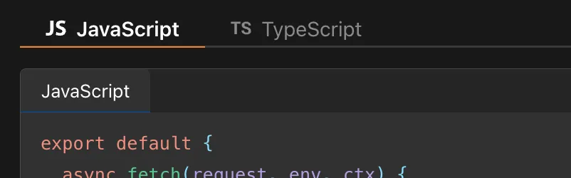 Tabs example